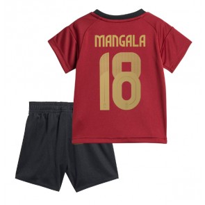 Belgie Orel Mangala #18 Dětské Domácí dres komplet ME 2024 Krátký Rukáv (+ trenýrky)